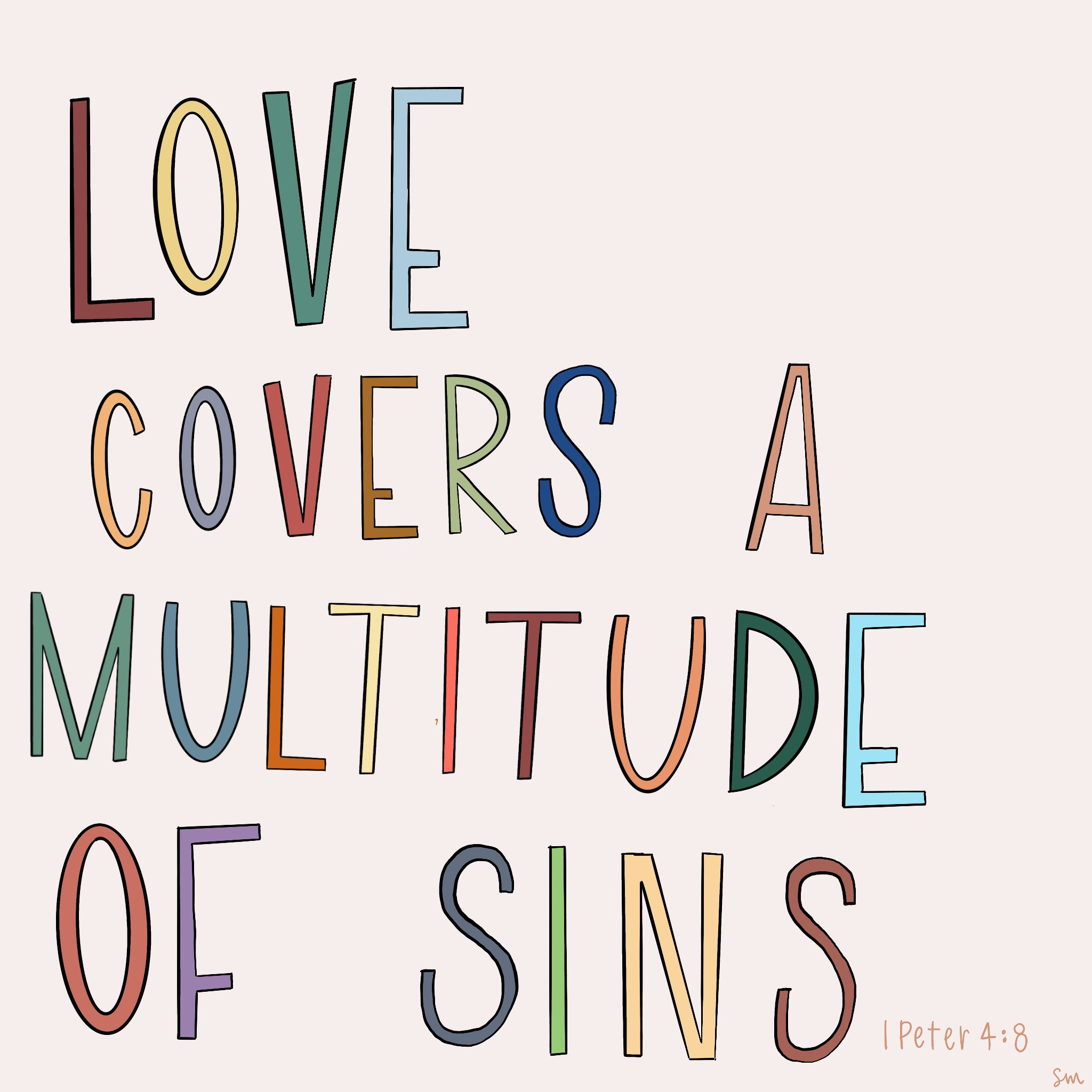 Love Covers a Multitude of Sins Digital Download Print Etsy