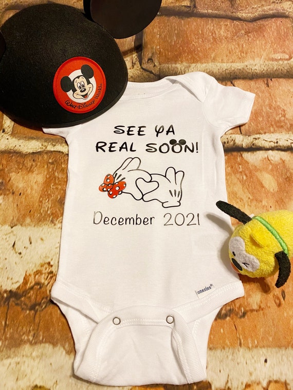 See Ya Real Soon / Disney Pregnancy Announcement / Mickey and | Etsy