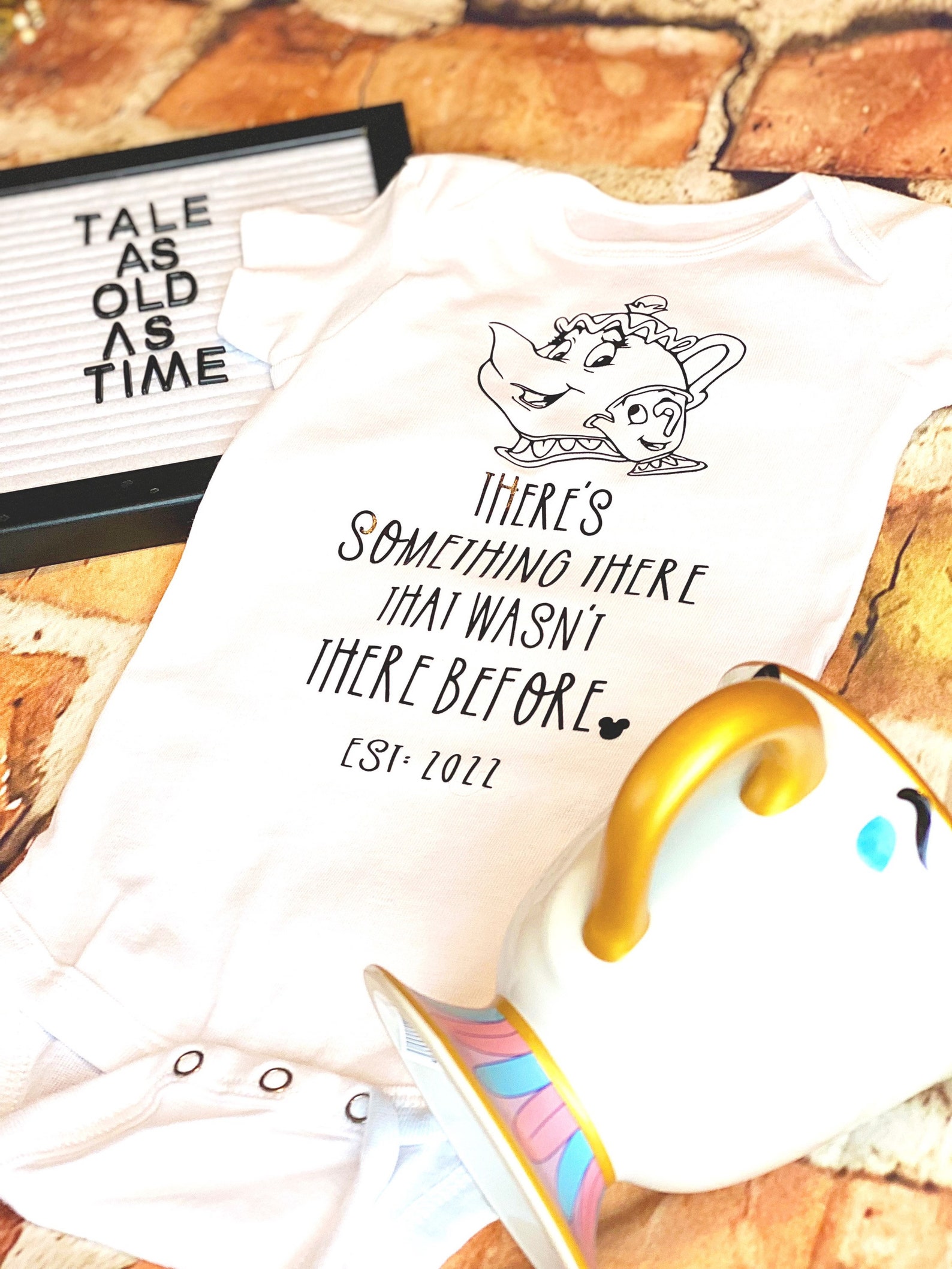 Beauty and the Beast / Pregnancy Announcement / Disney Baby / Etsy