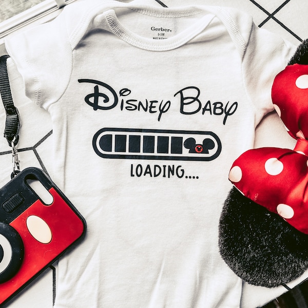 Chargement du bébé Disney / Faire-part de grossesse / Mickey / Sexe révélé / baby shower / future maman / cadeau / best-seller