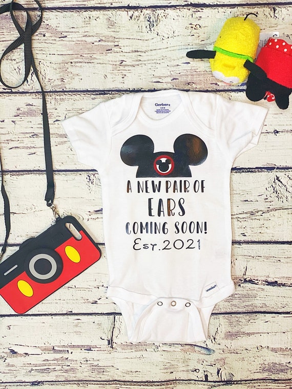 Baby Announcement Disney Announcement Onesie Pregnancy
