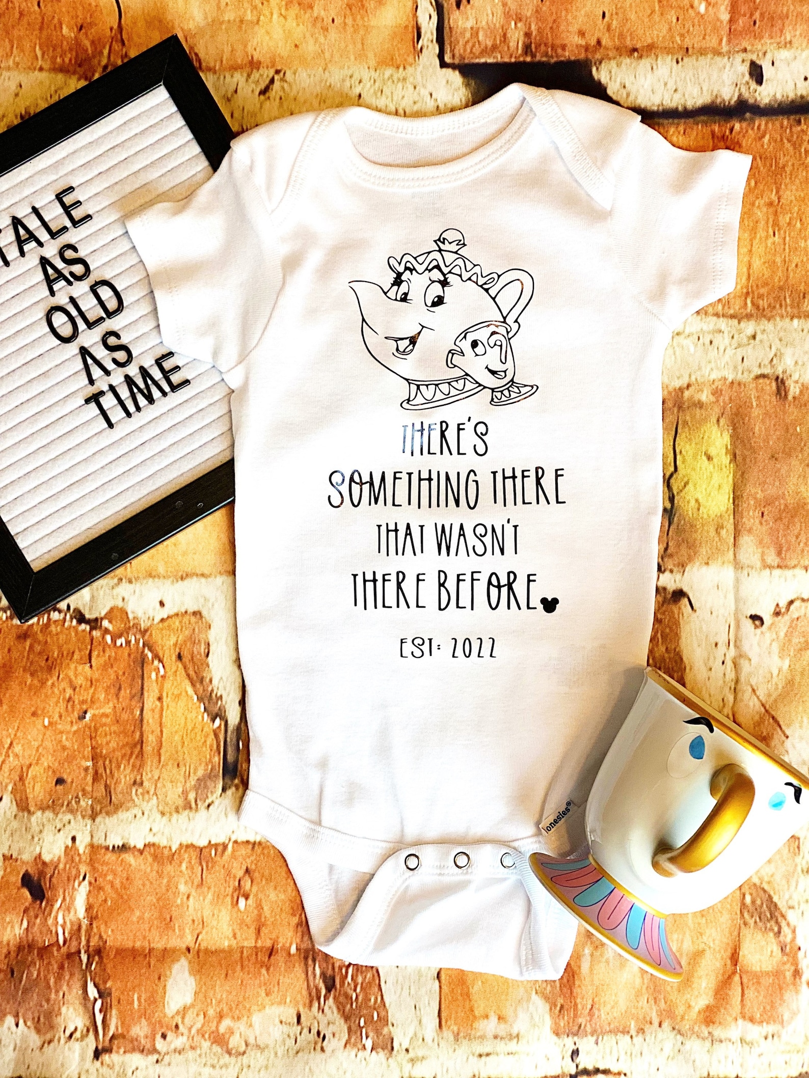 Beauty and the Beast / Pregnancy Announcement / Disney Baby / Etsy