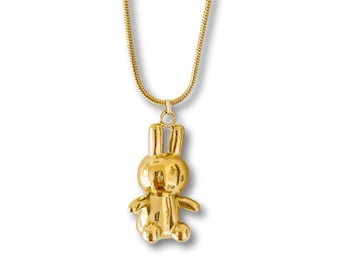 Gold Miffy Pendant Necklace