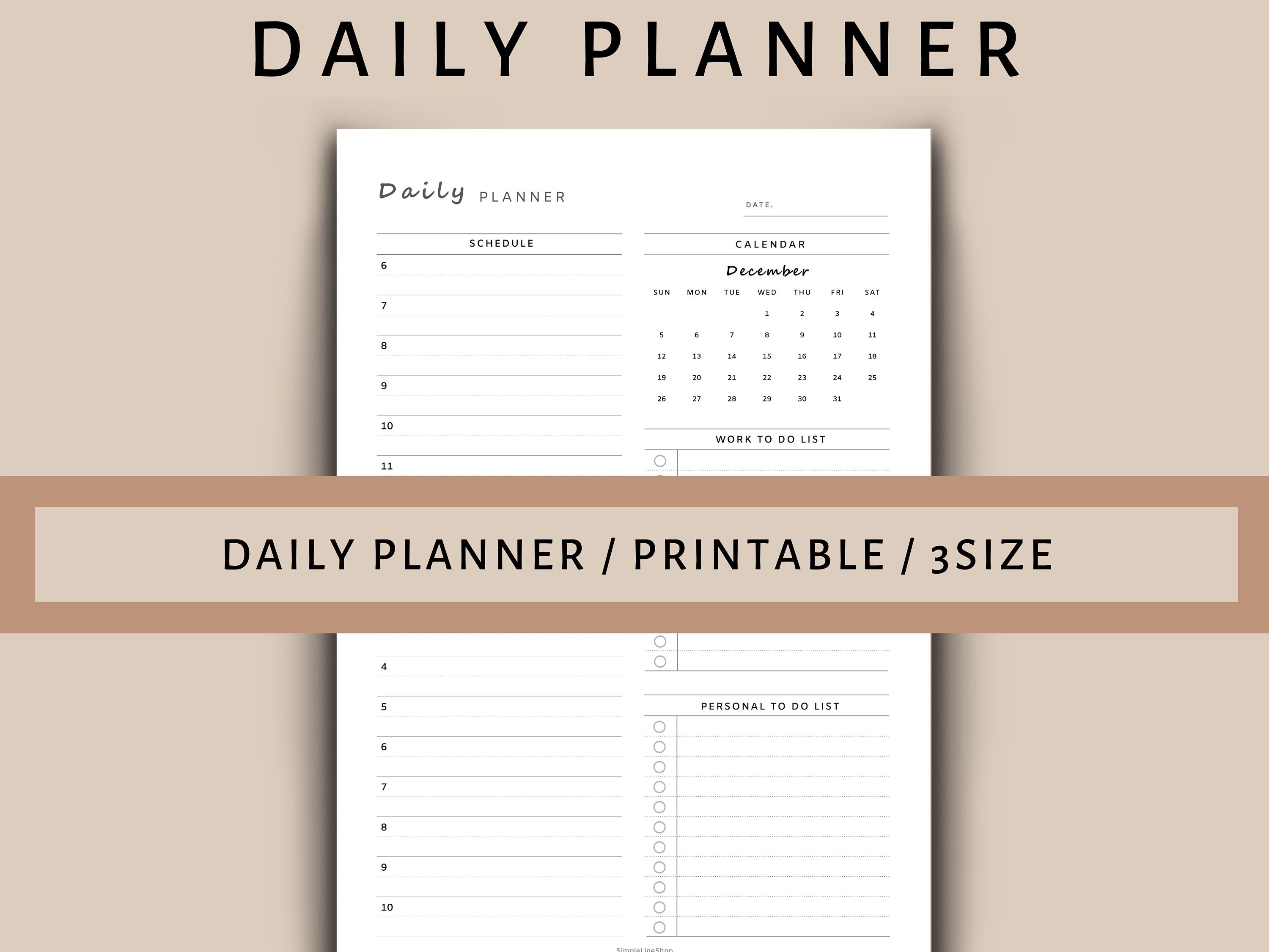 half hour planner daily planner 12 page printable etsy