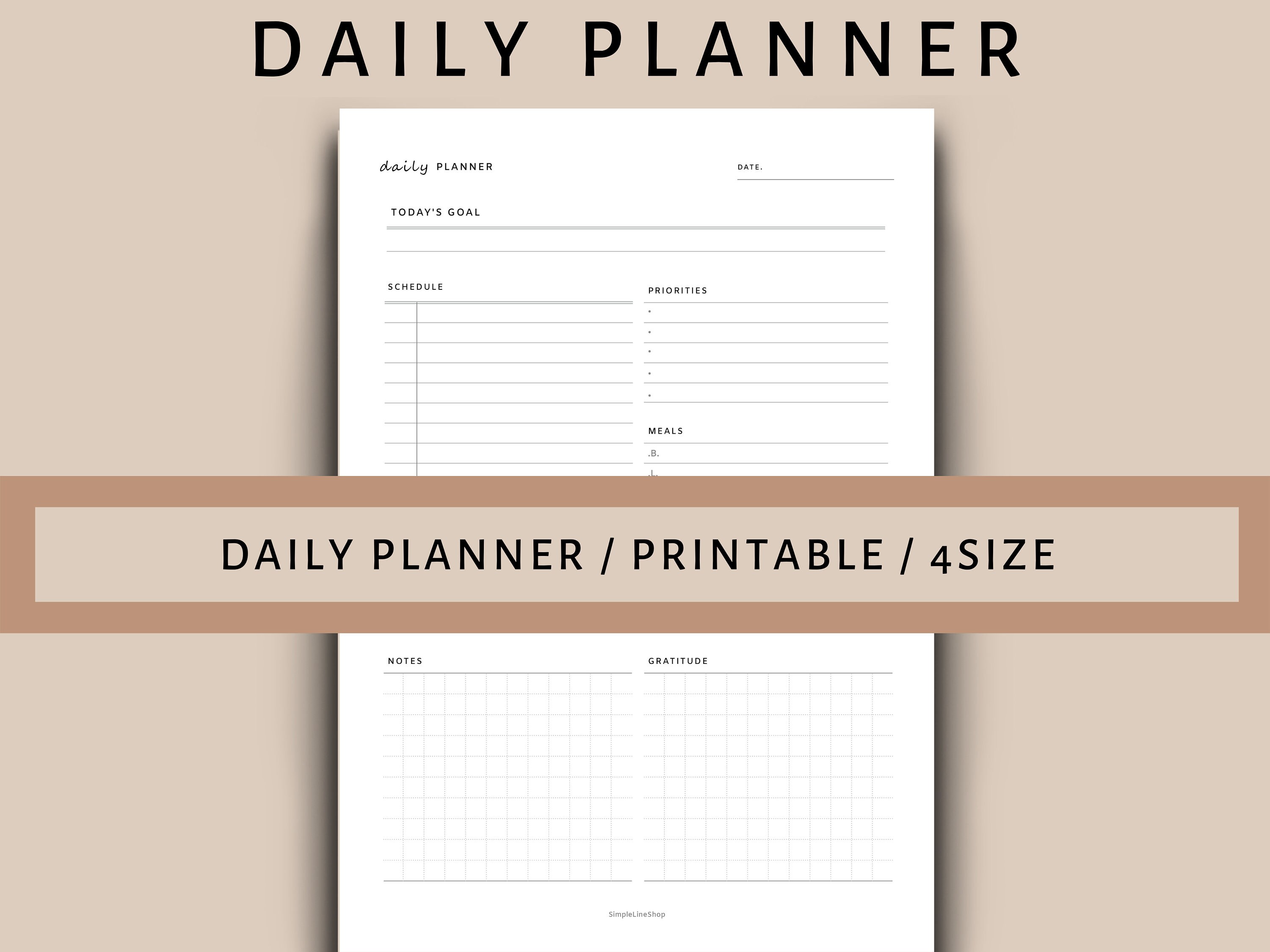 half hour planner daily planner daily planner printable etsy