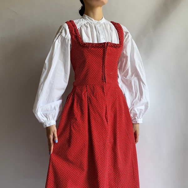 Vintage dirndl dress/ Austrian dress/ dirndl/ 1970s/ medium