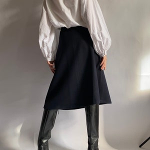 Vintage wool skirt Luxe marine vetements/ medium size image 7