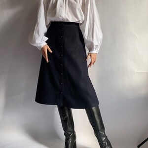 Vintage wool skirt Luxe marine vetements/ medium size image 8