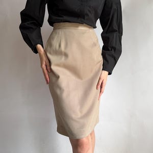 Vintage wool pencil skirt Ralph Lauren/ classic skirt/ mid 1980s/ XS size