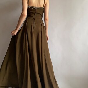 1970s vintage dress Briluna depose/ dress decorated with gems rhinestones/ medium size image 3