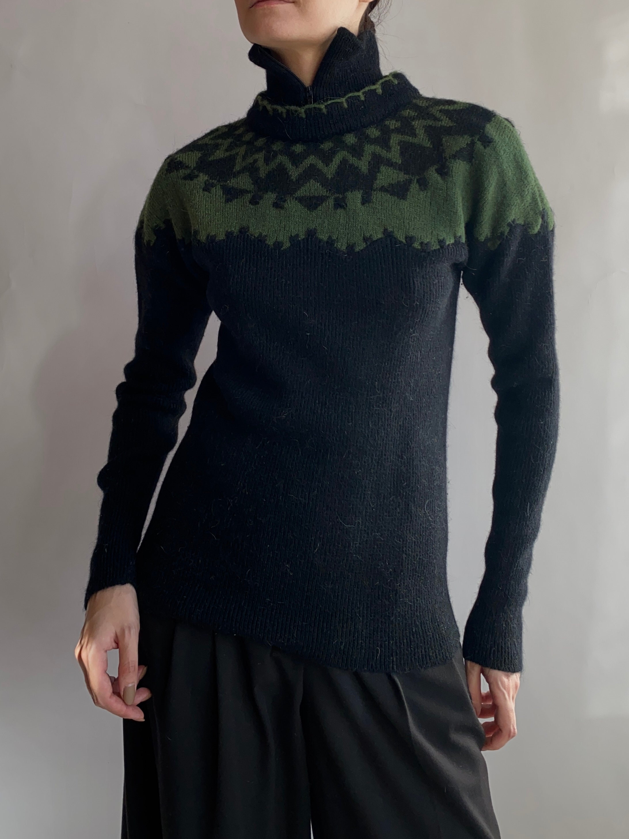 Vintage Claude Montana Sweater/fall Winter 1986/ Alpaca Wool