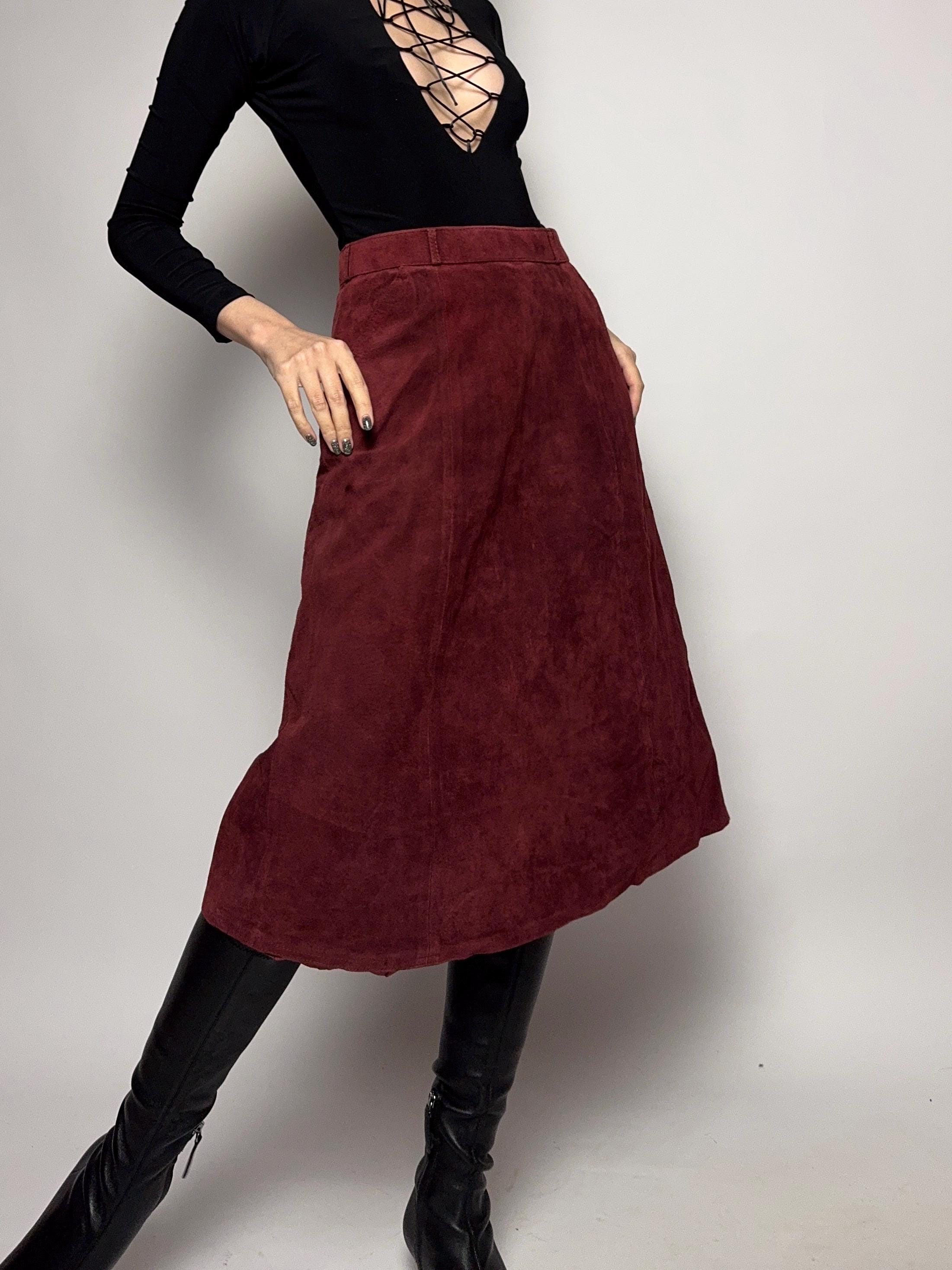 Vintage Label Robyn Suede Skirt