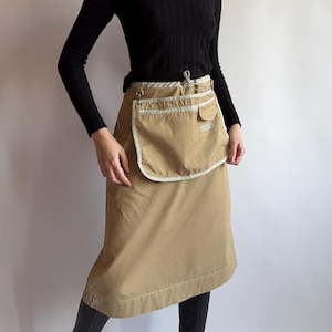Y2K utility midi skirt with oversized front pocket/ Authentic Brand Co/ size XL