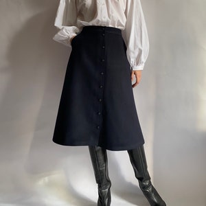 Vintage wool skirt Luxe marine vetements/ medium size image 4