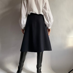 Vintage wool skirt Luxe marine vetements/ medium size image 5