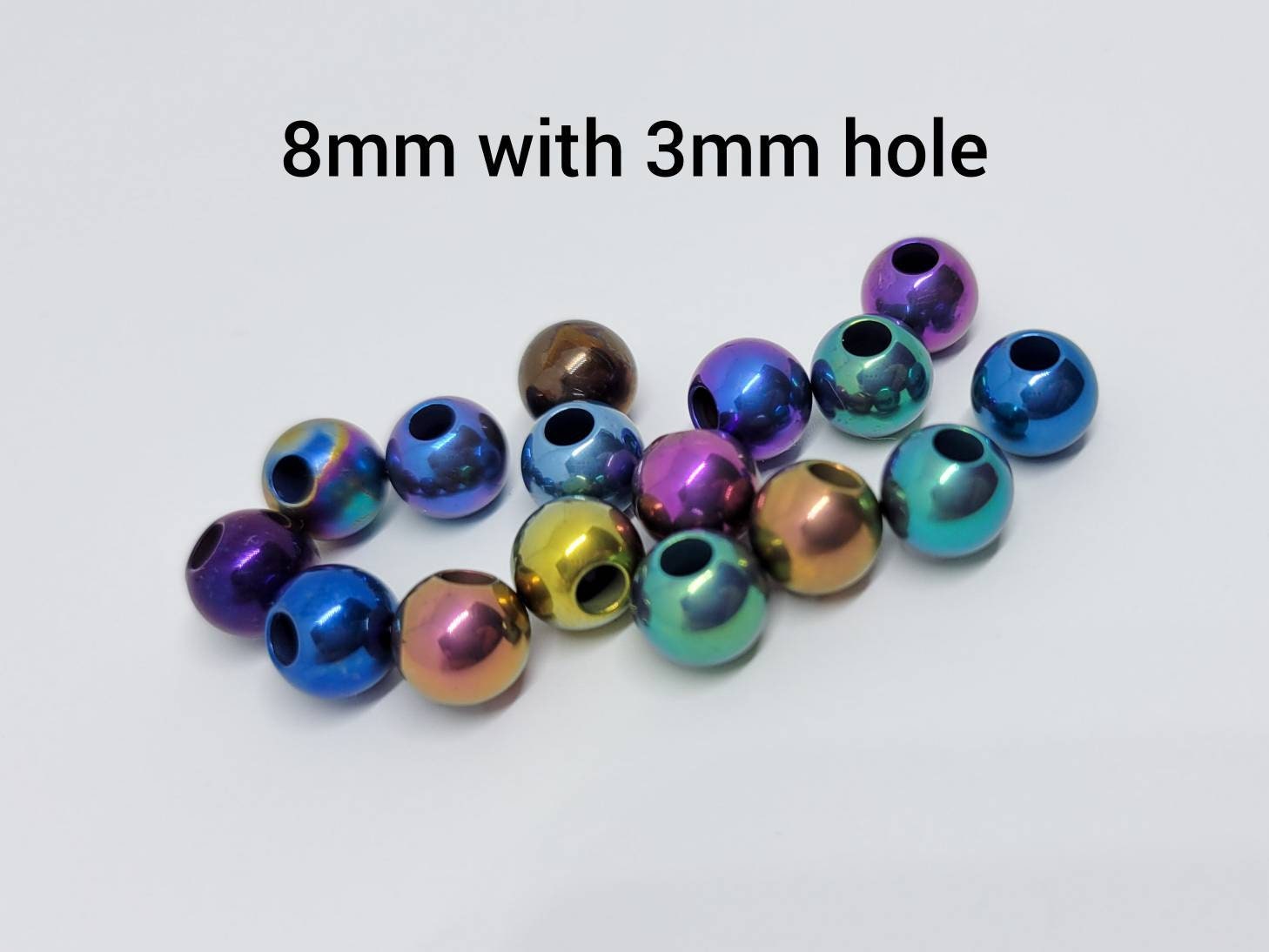 Round Titanium Beads 4mm or 8mm Solid Grade 5 Titanium With Etsy