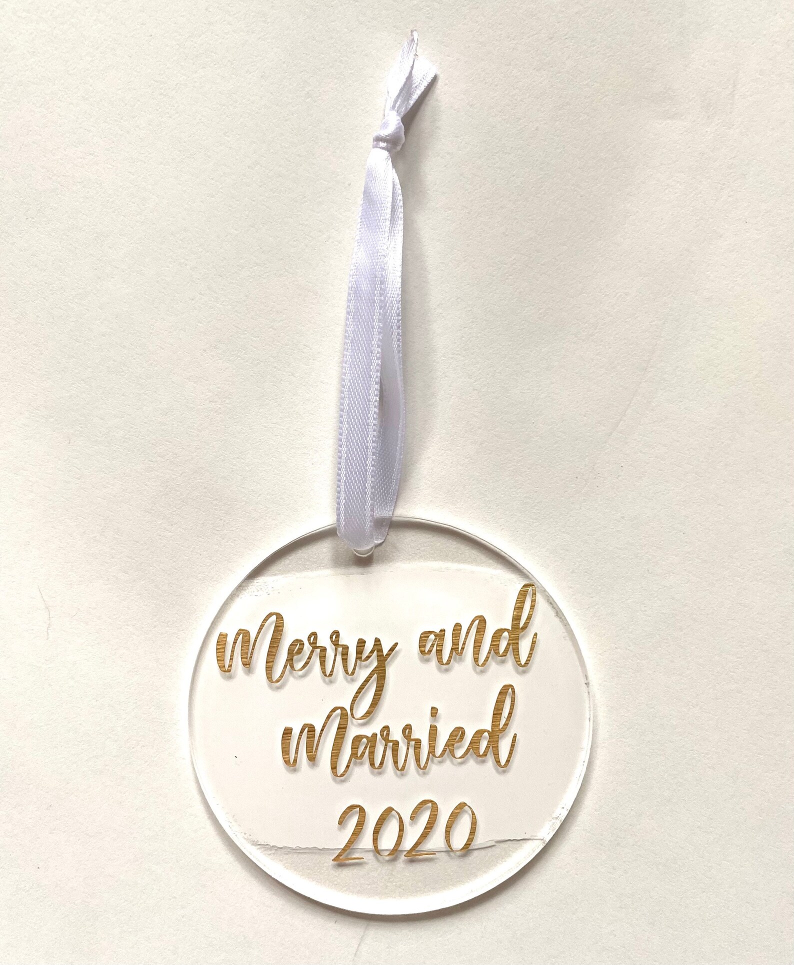 Merry and Married Ornament Wedding Ornament Married Etsy