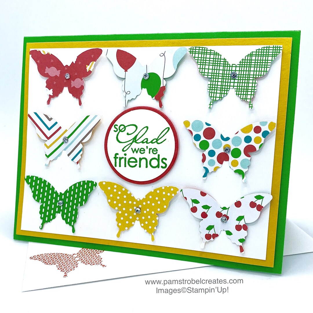 Butterflies Friendship, Girl Friend Card, Multi Layered Handmade ...