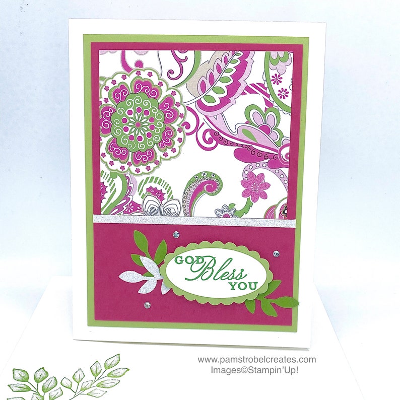 Faith Message, God Bless, handmade greeting card, Stampin'Up , Floral cards, Religion, God, Blessings image 2