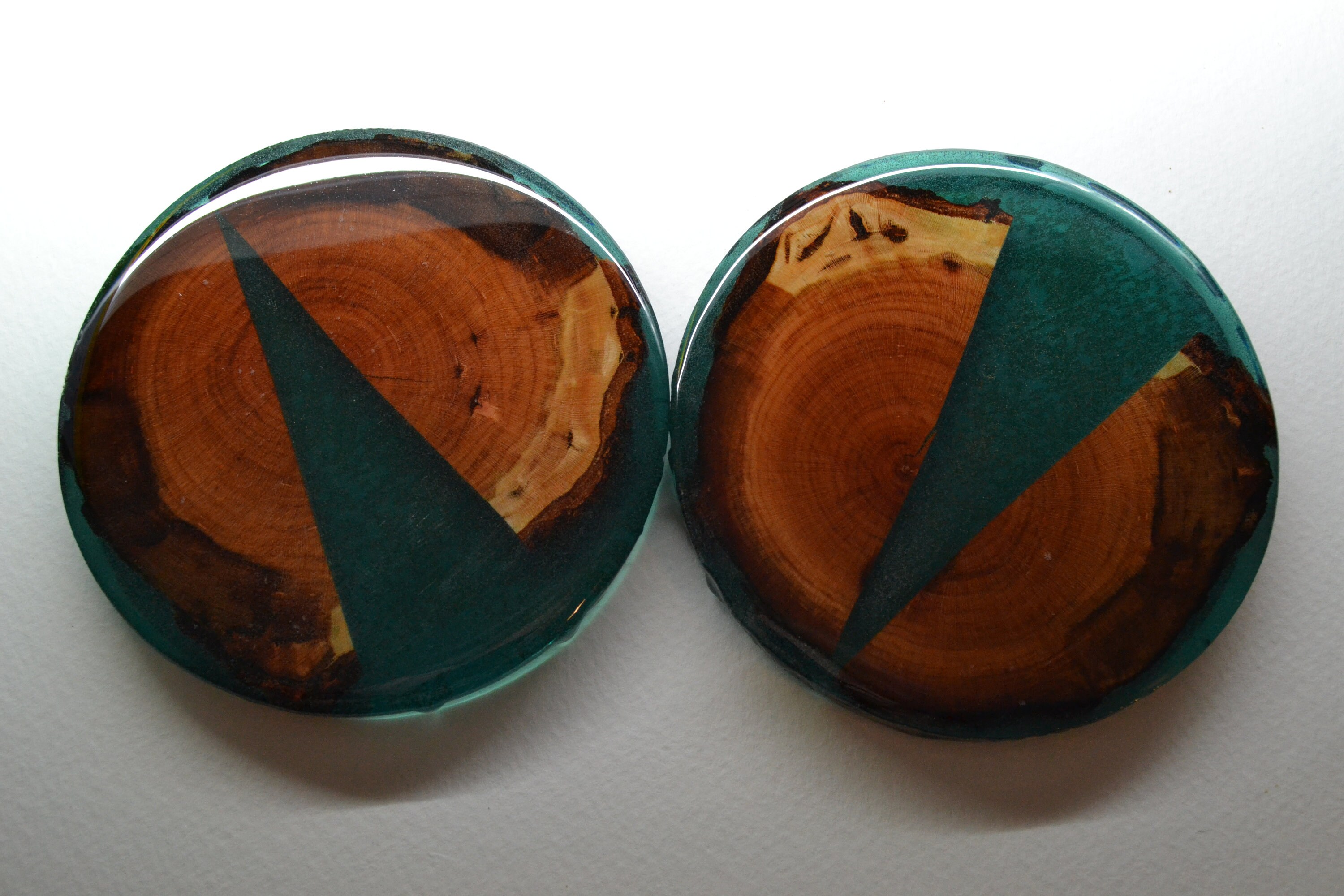 Coaster Set of 2 Maple Wood & Epoxy Resin Etsy UK
