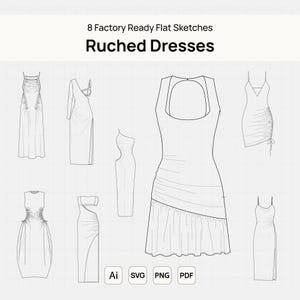 Party Dress Technical Drawing - Etsy Party Dress Technical Drawing - Etsy