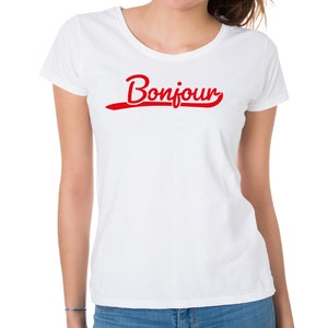 Bonjour  - T-Shirt Bonjour, Frensch Shirt