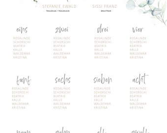 Piano posti a sedere matrimonio con i tuoi ospiti digitale