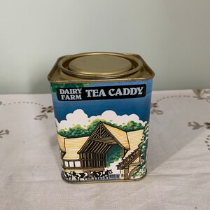 Vintage Dairy Farm Tea Caddy Tin Prop Display image 5