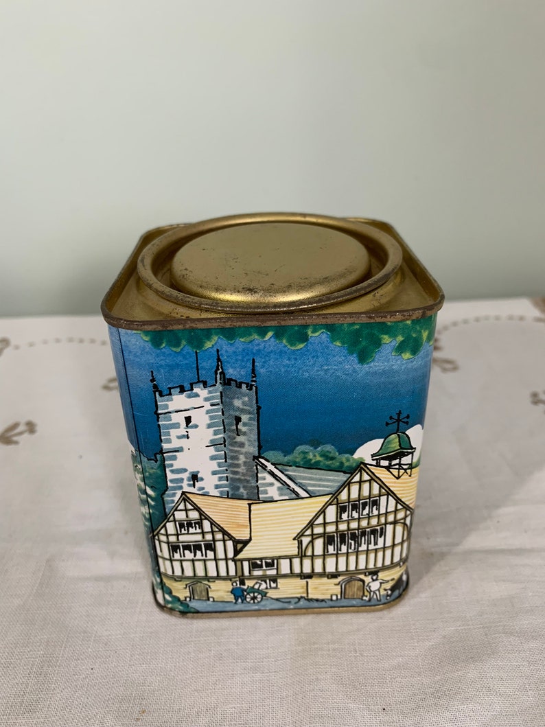 Vintage Dairy Farm Tea Caddy Tin Prop Display image 2