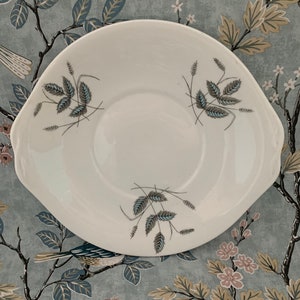Vintage Queen Anne Harvest Blue Cake Plate Bone China 1960s