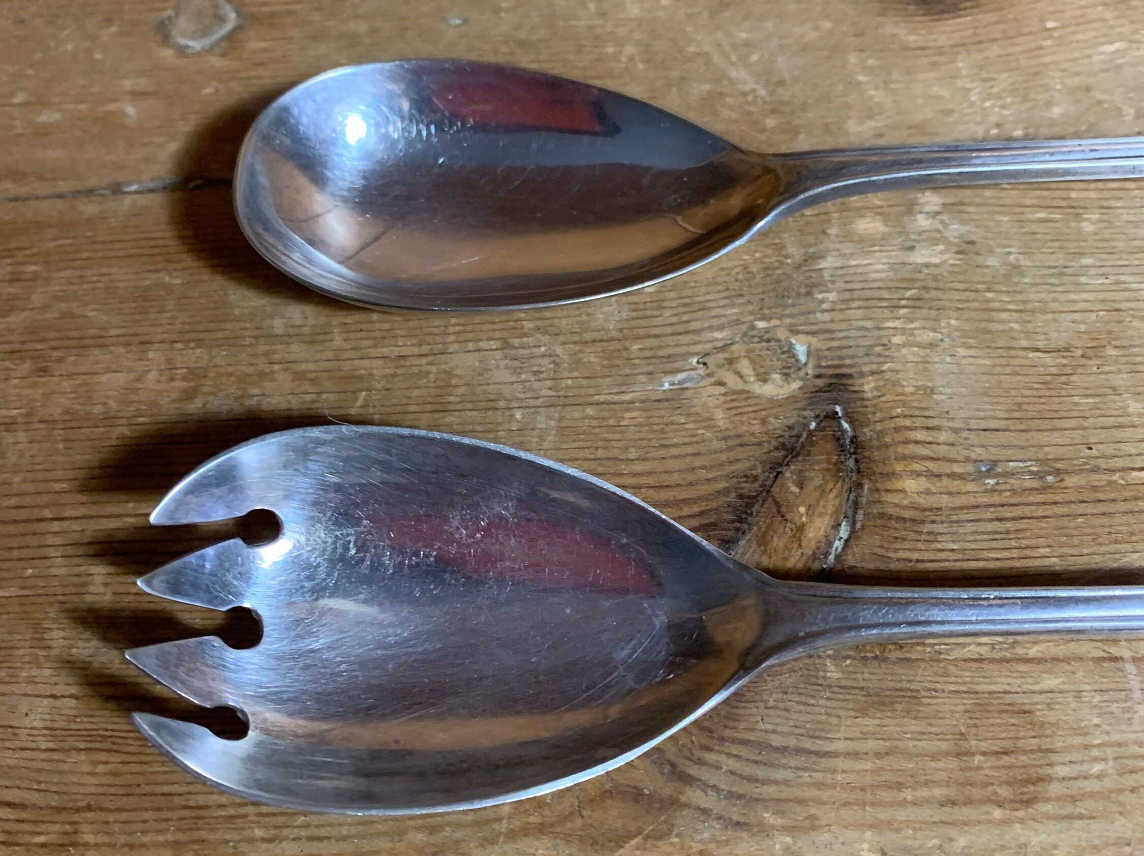 Vintage EPNS Serving Spoon and Fork Mid Century Etsy