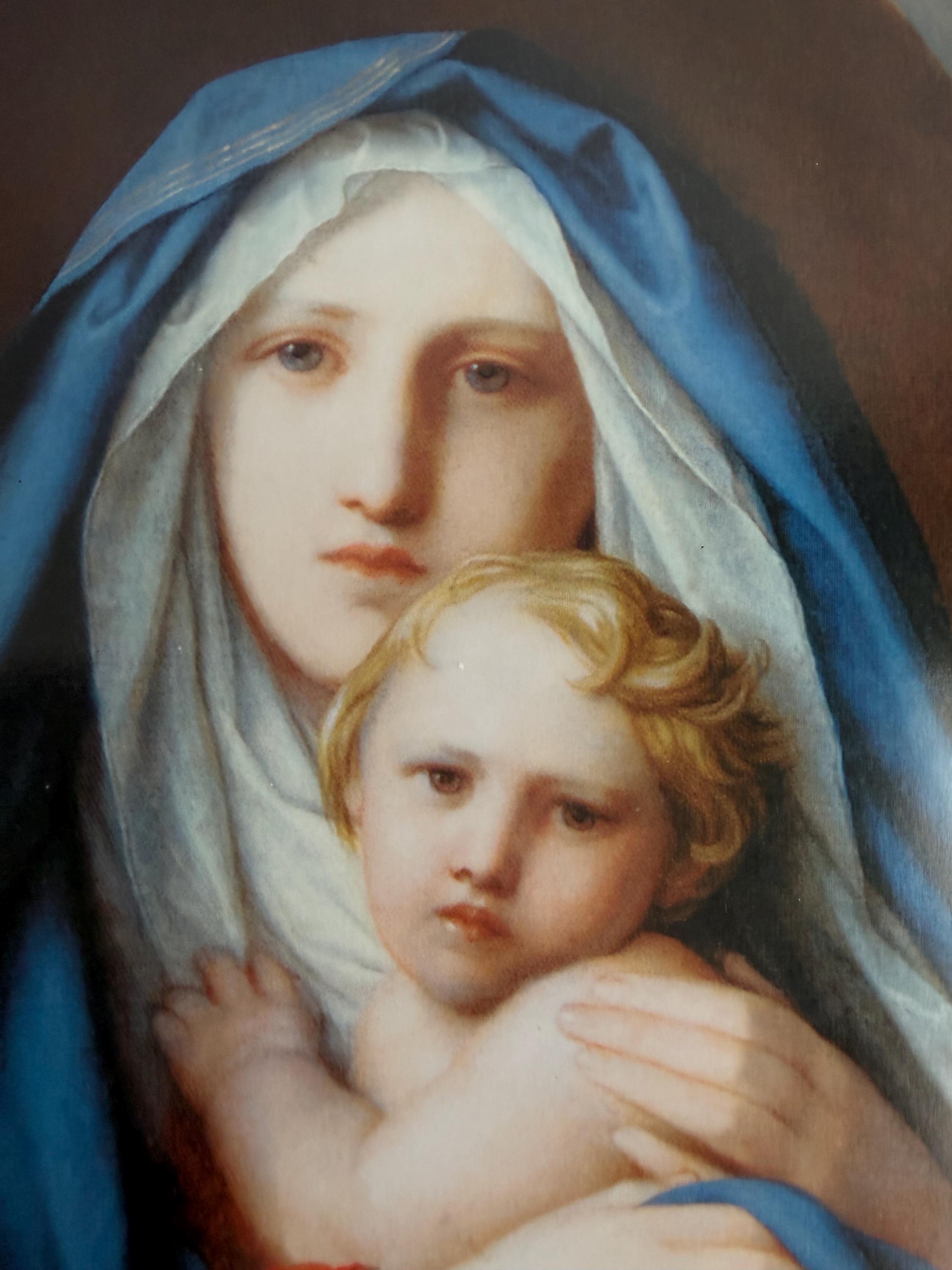 Vintage Framed Religious Art Print Madonna With Child - Etsy UK