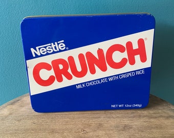Vintage Nestle Crunch Advertising Tin 1990s Collectable