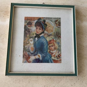 Stampa vintage incorniciata di John Stevens &quot;Donna parigina con bambino&quot; - Piccola immagine