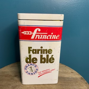 Vintage French Advertising Tin Francine Farine 1980s