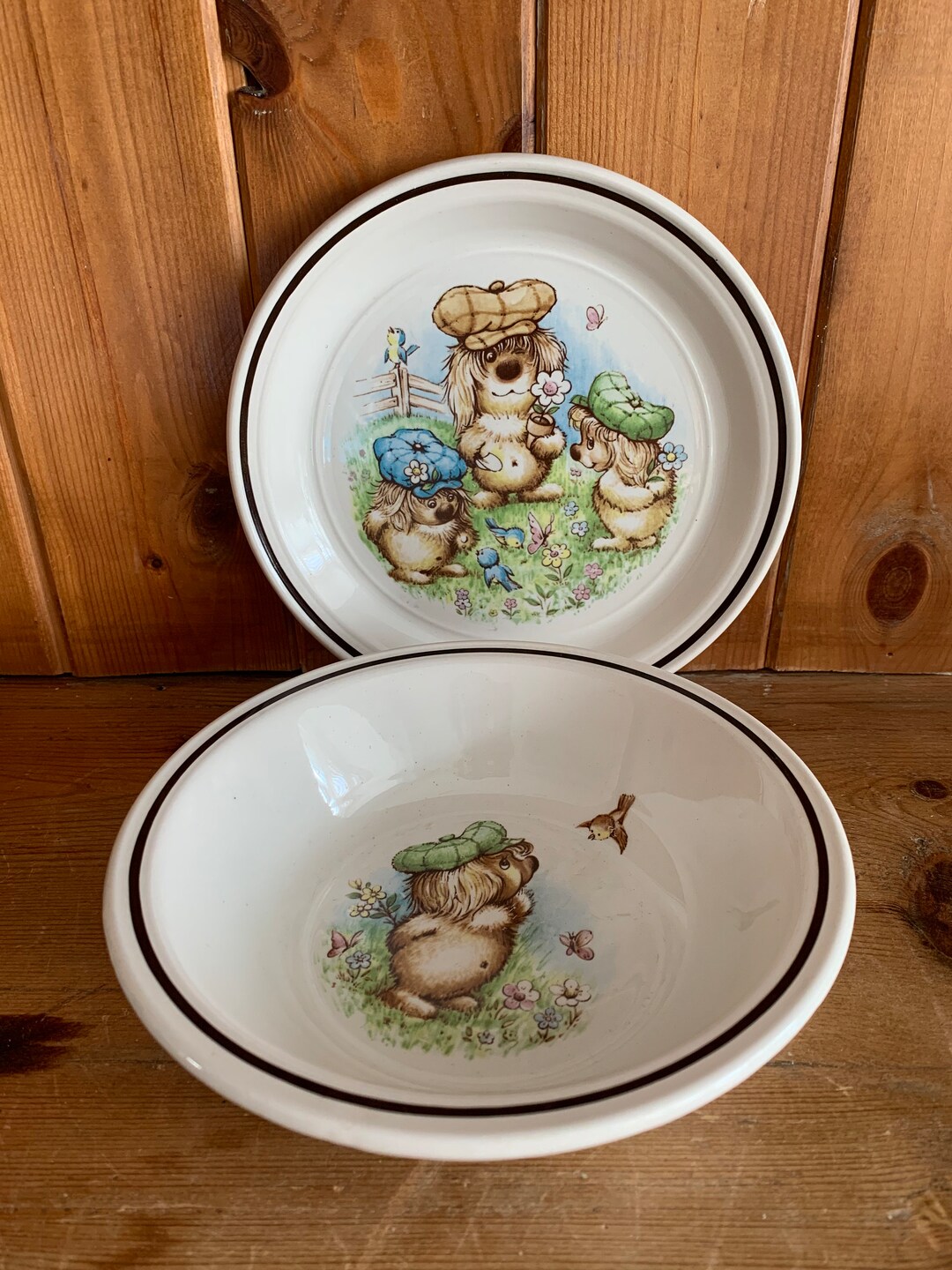 Vintage Barratts of Staffordshire Woofits Cereal Bowl and Side Etsy