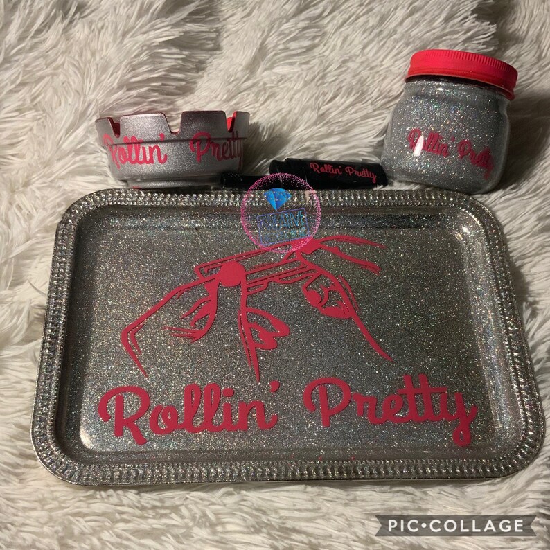 Rolling Pretty Rolling Tray Set Etsy
