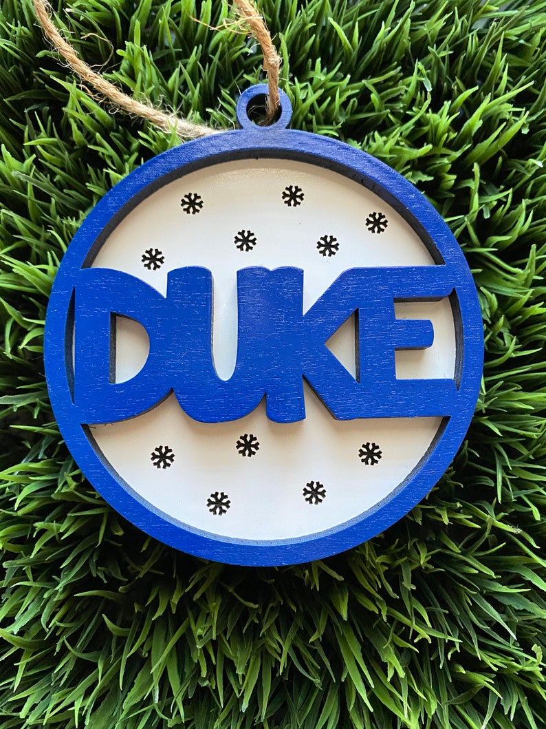 Duke Blue Devils Christmas Ornament Etsy