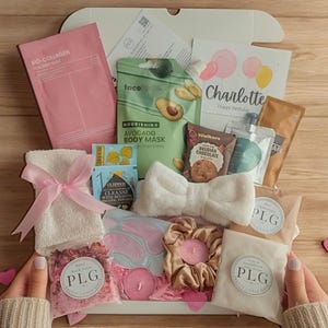 Zestaw prezentowy do pielęgnacji, Prezent na 21. urodziny dla niej, Zestaw prezentowy do spa, Pakiet pielęgnacyjny dla niej, Prezent do spa dla niej od przyjaciółki, Uścisk w pudełku, Zestaw prezentowy do rozpieszczania