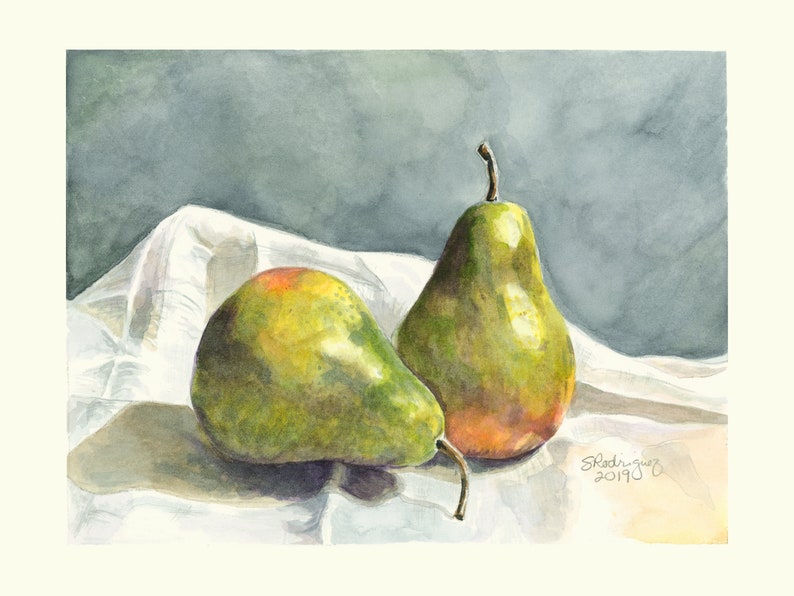 still life The Moody Pair Pears Print