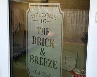 Personalised Frosted window /  Beer Fridge / Mancave / Summerhouse / Bar Decal