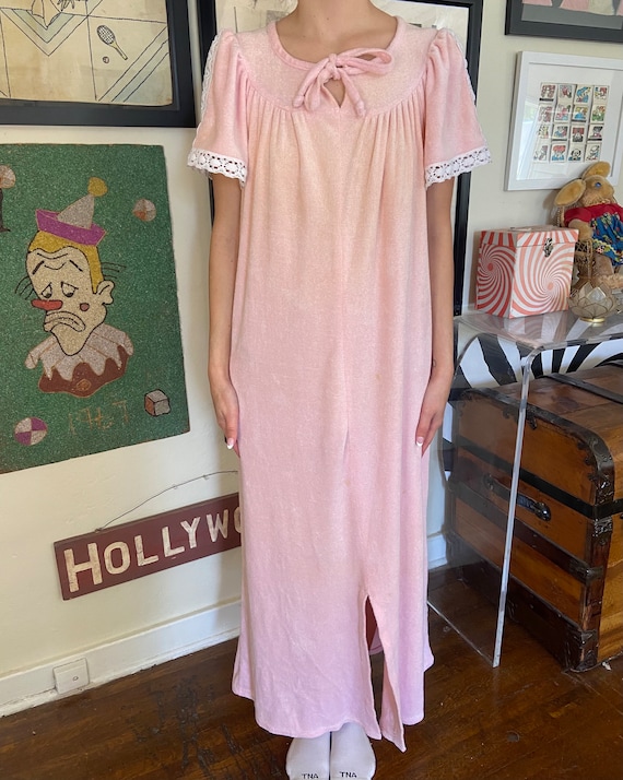 Vintage 1970s JC Penney Terry Cloth Nightgown
