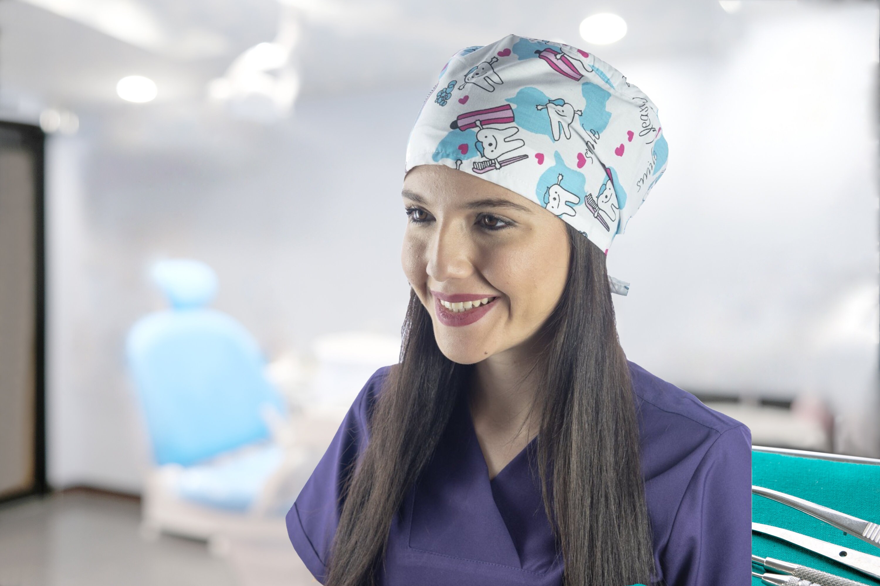 4 PCS Dental Scrub Caps Dental Hygienist Cap Surgical Scrub Etsy