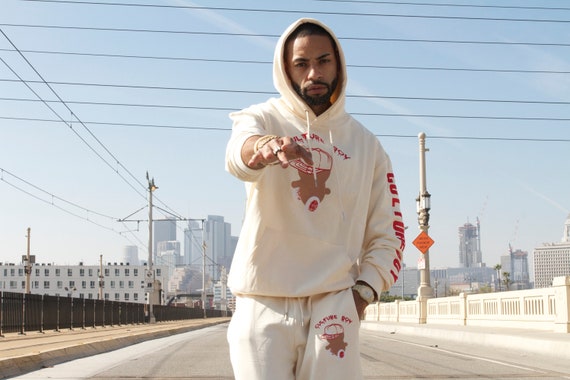 Cream sweatsuit store