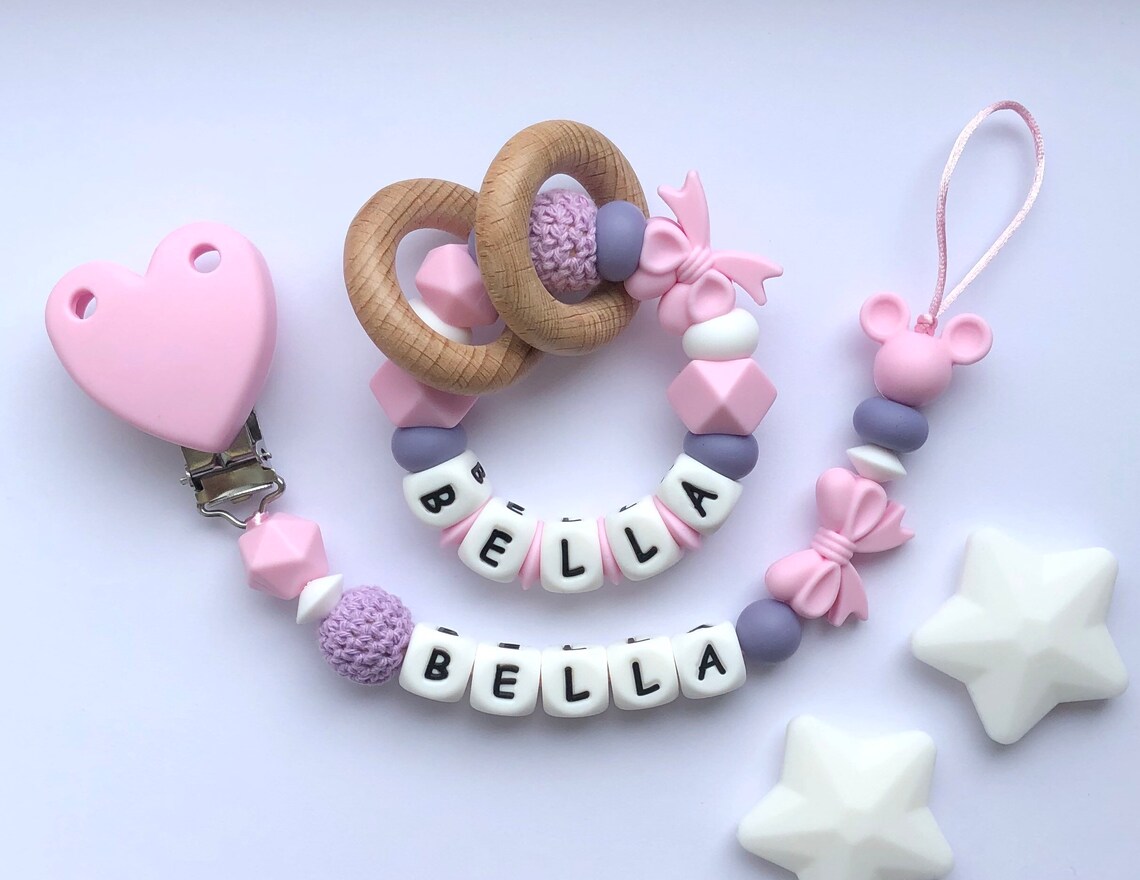 Personalised Dummy Clip Silicone Dummy Clip Dummy Clip Baby Etsy