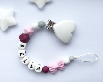 Gepersonaliseerde dummy clip, siliconen dummy clip, dummy clip, babyjongen fopspeen clip, fopspeenhouder, baby shower cadeau, zwart