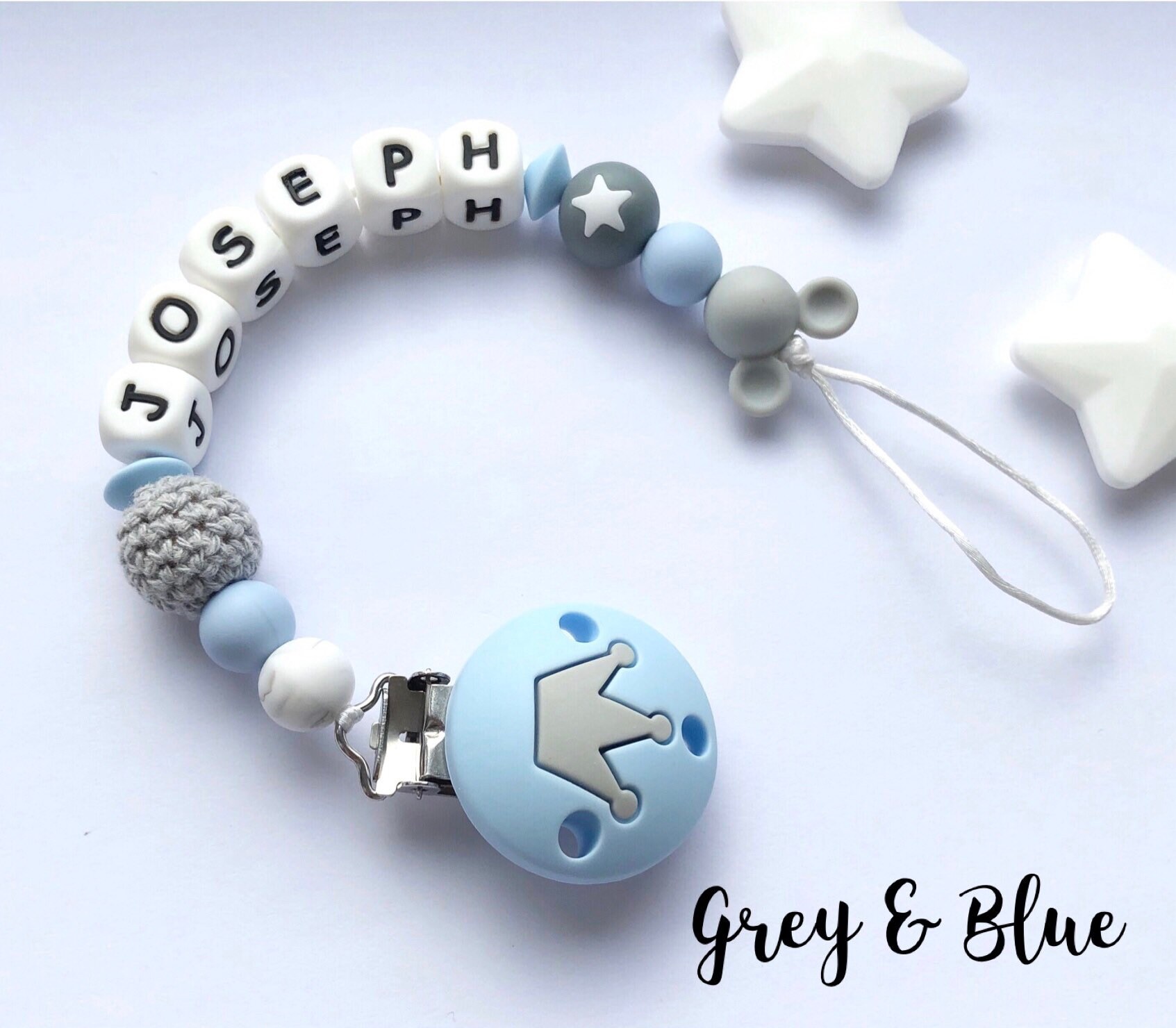 Personalised dummy clip Silicone dummy clip Dummy clip Baby Etsy