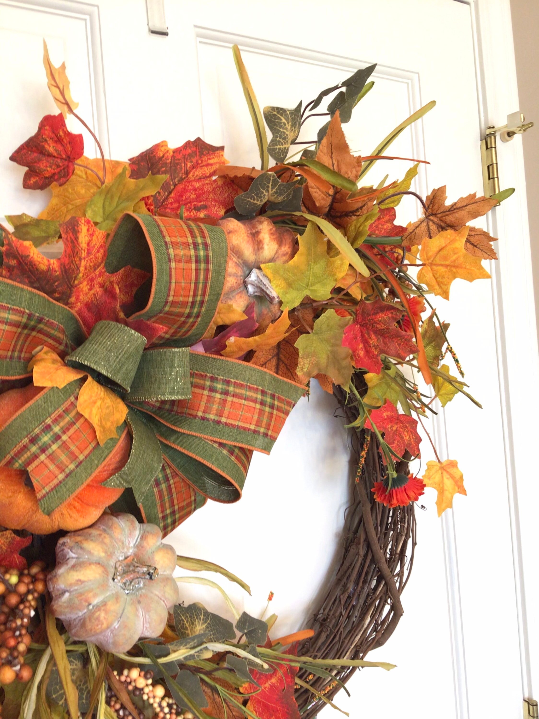 Fall Wreath for the Front Door Grapevine Outdoor Fall Decor - Etsy
