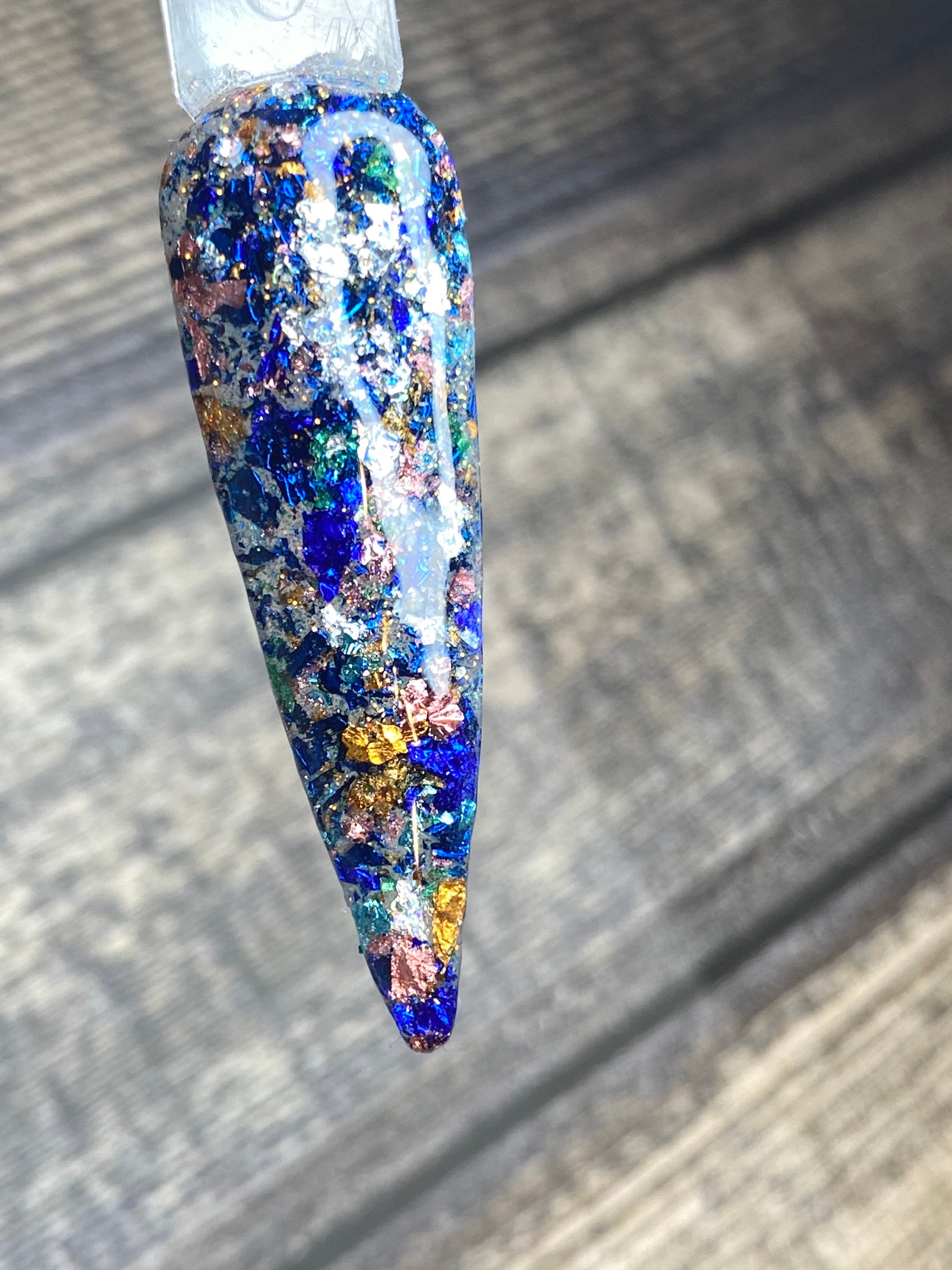 Under The Sea- a foil acrylic nail dip powder