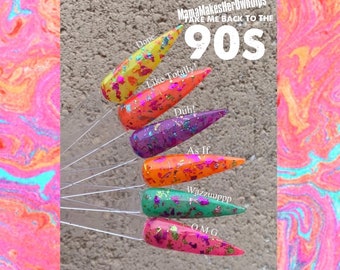 Take Me Back To The 90’s- acrylic nail dip powder collection